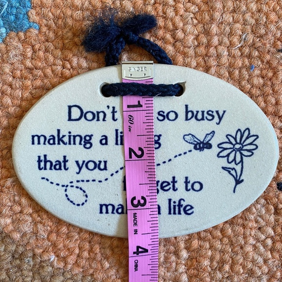 Mountaine Meadows Pottery I Workaholic I Ceramic Wall Plaque - Picture 5 of 5